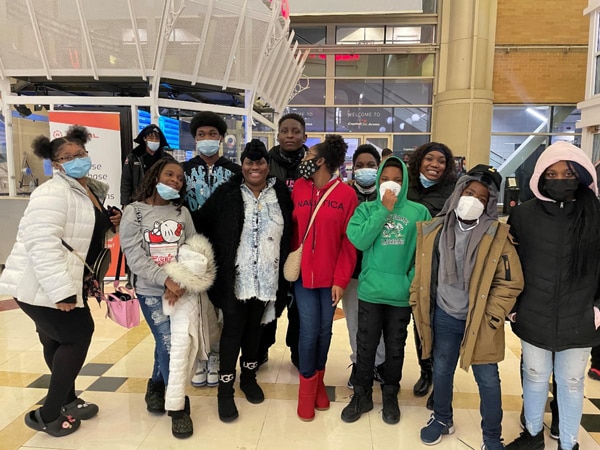 Youth from our community centers enjoying the Wizards basketball game game