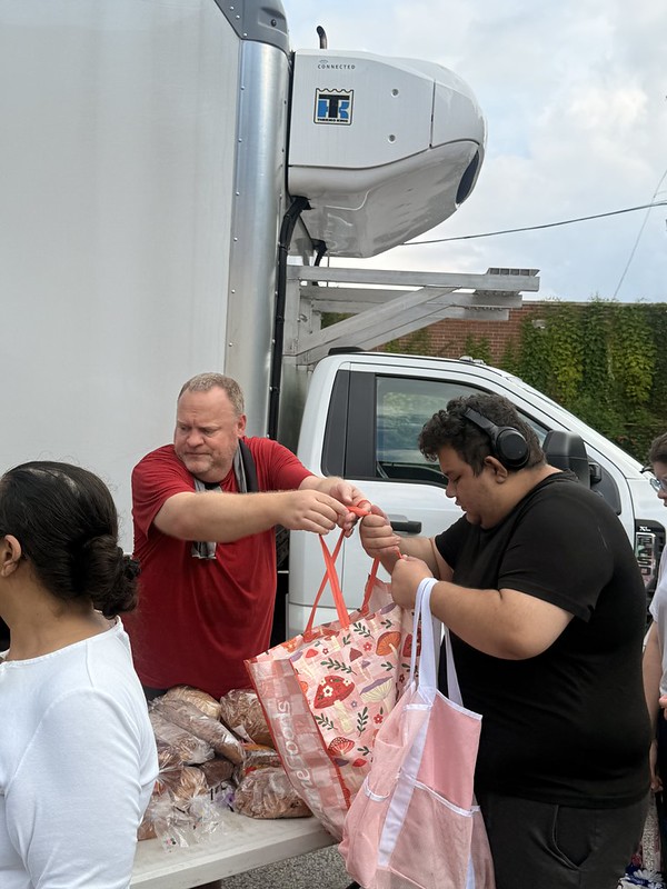 Volunteers at the Egg Distribution