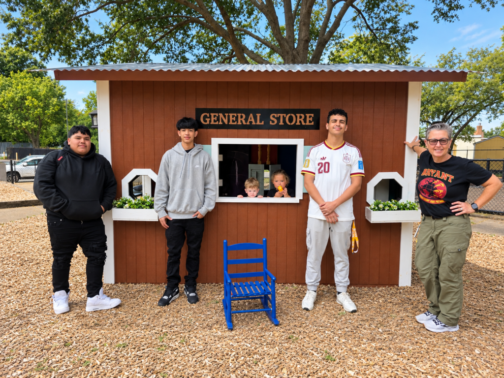 Bryant High School Students Build Tiny House for Early Learning Center